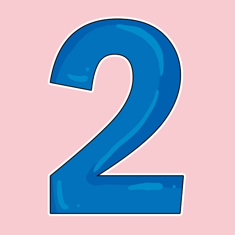 Two - 2 - Number Number