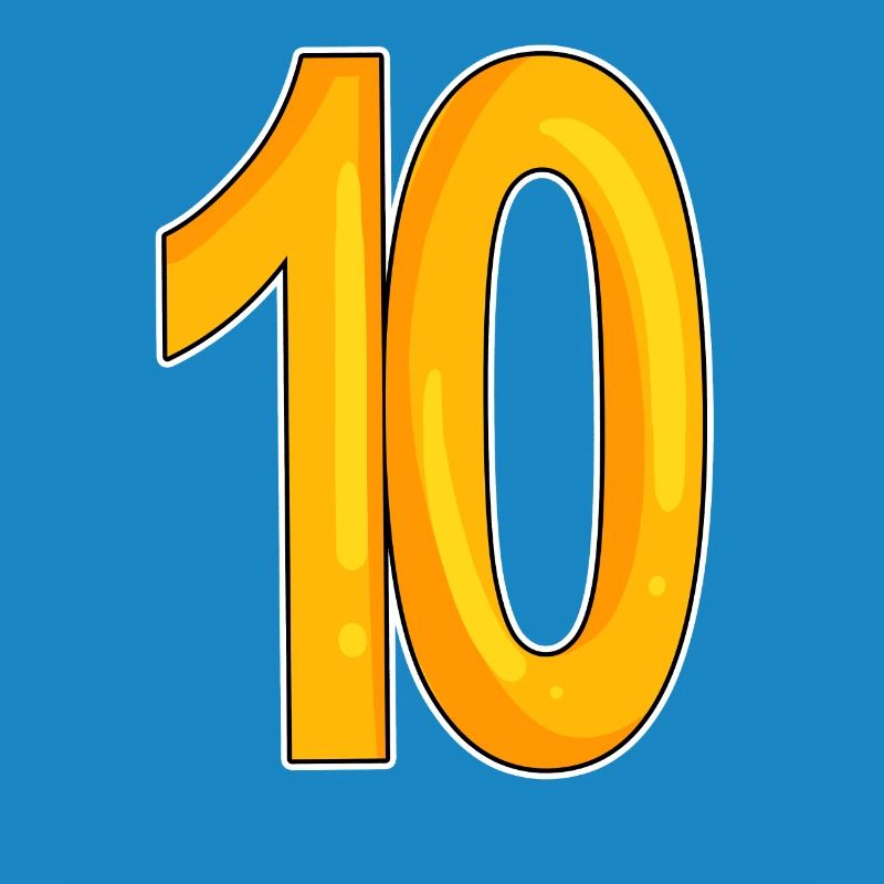 10 - dix - jaune