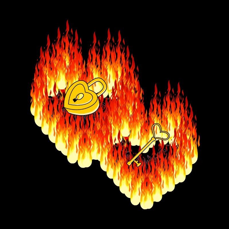 Cœurs Flamme Amour Relation Saint-Valentin