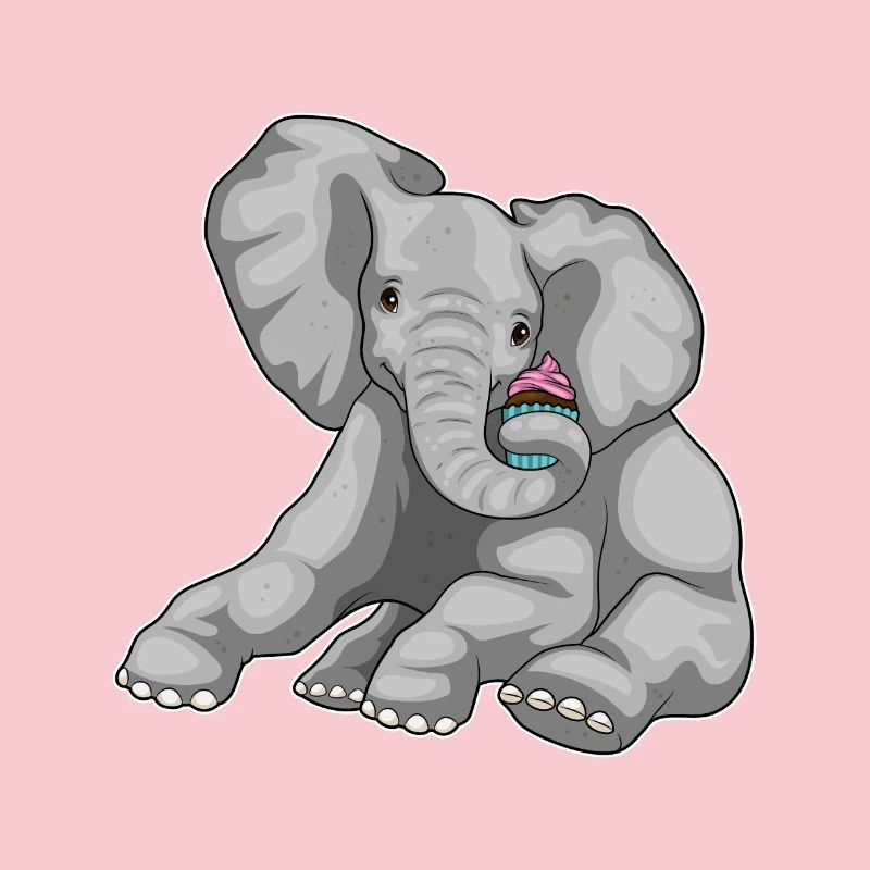 Cupcake éléphant