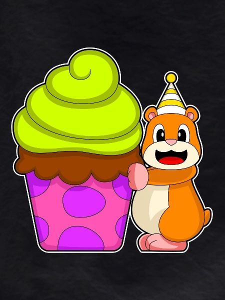 Hamster Birthday Cupcake