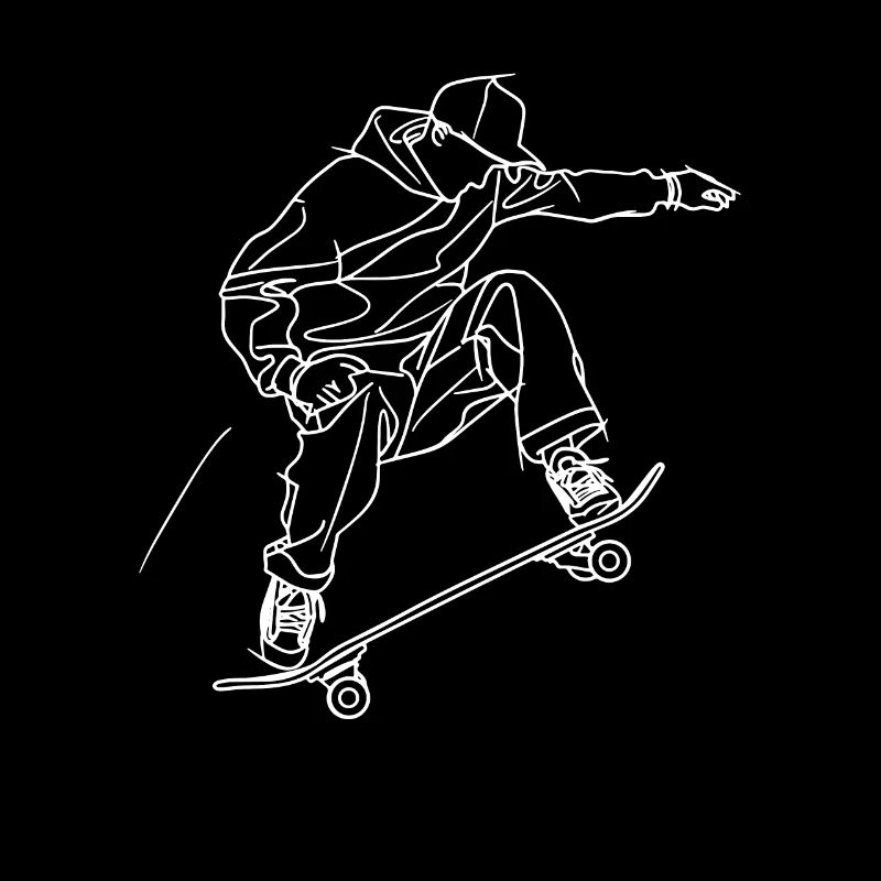 Skateboarder Skizze