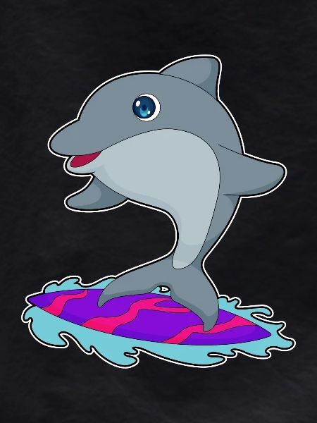 Dolphin Surfing Surfboard Summer