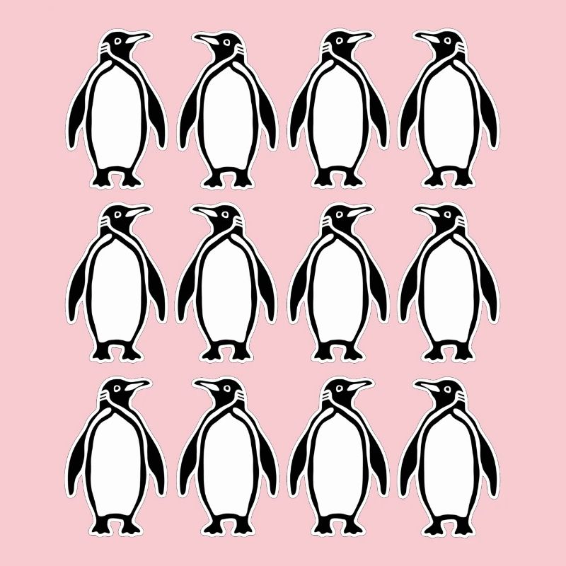 Minimalist Penguin Pattern Design