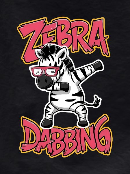 Friendly Zebra Dabbing with Glasses