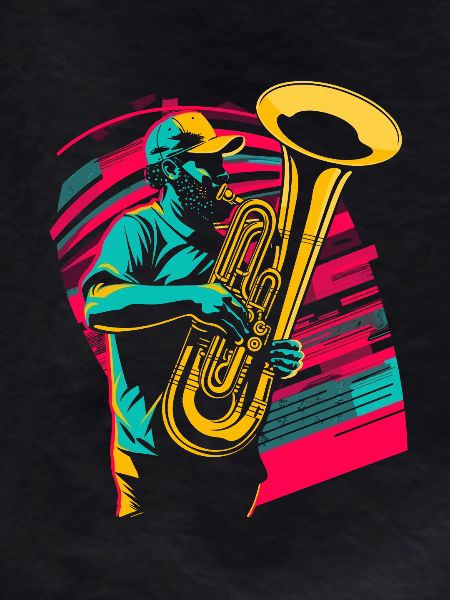 Tuba Player Comic Look
