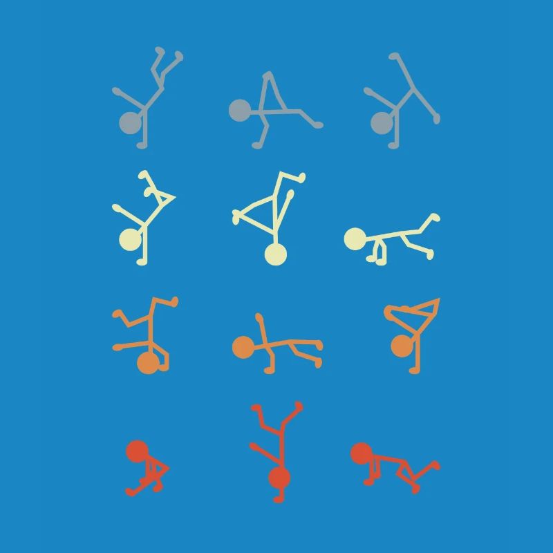 Breakdancer stick figures