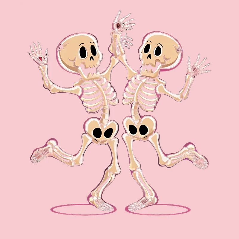 Cheerful Dance Skeleton Figures