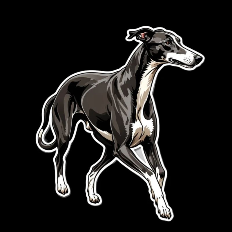 Greyhound Silhouette Elegant Contour