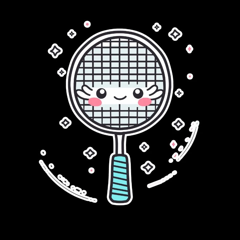 Badmintonschläger Comic Look