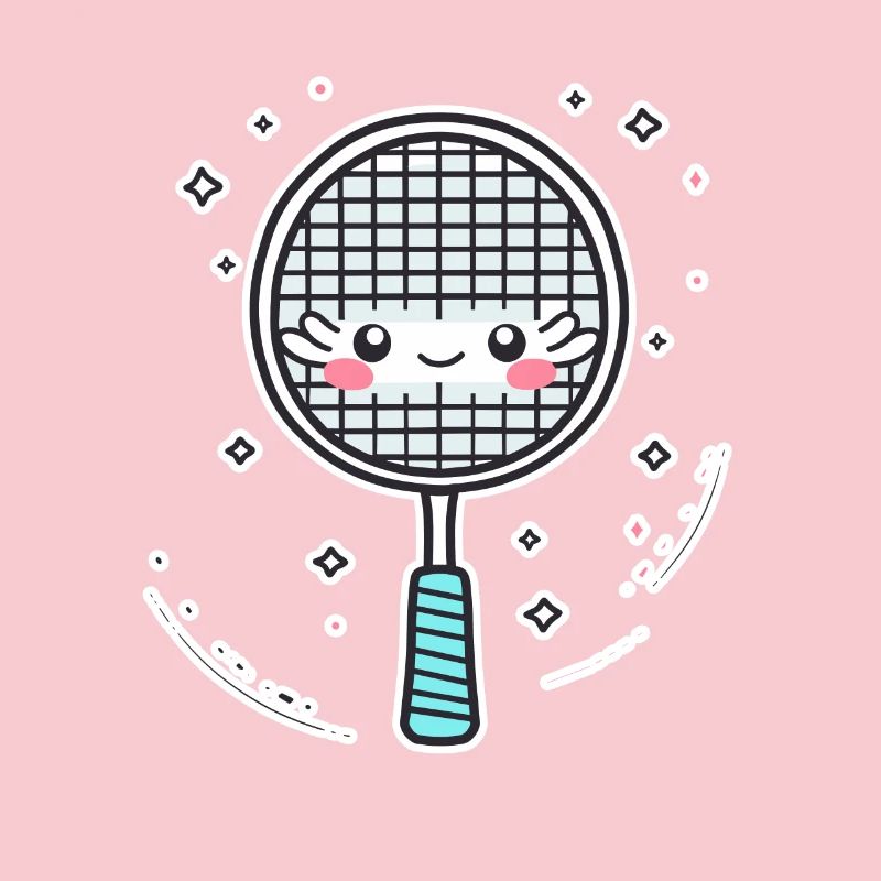 Badminton Racket Comic Look