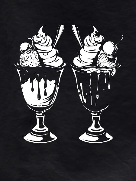 Ice cream sundae graphic