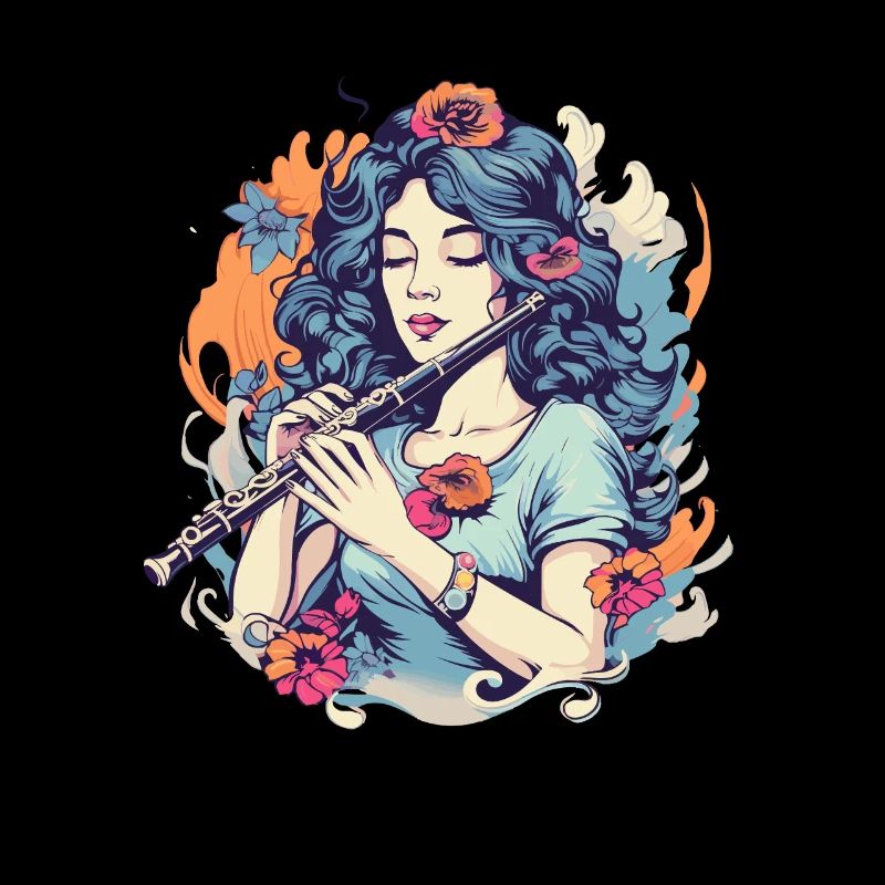 Flûte Fille Graphique