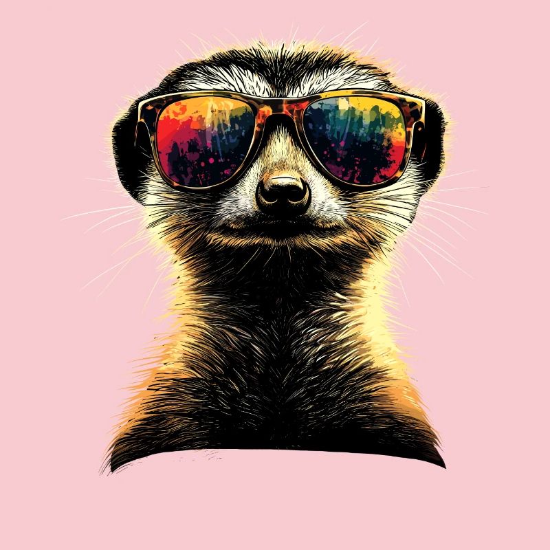 Lunettes de soleil suricate coloré mignon suricate