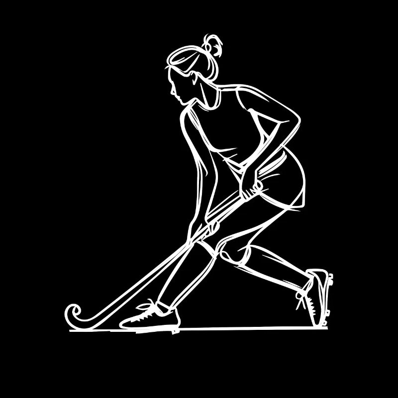 Field hockey player Drawing