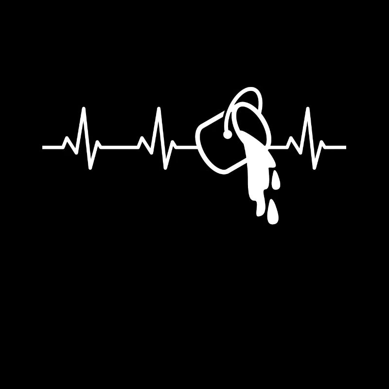 Paint bucket ECG heartline