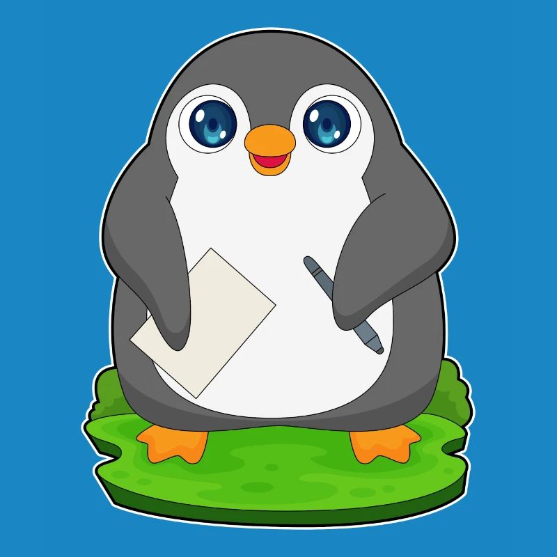 École de papier étudiant Penguin