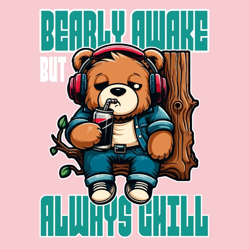 Bearly Awake - Funny Bear Design