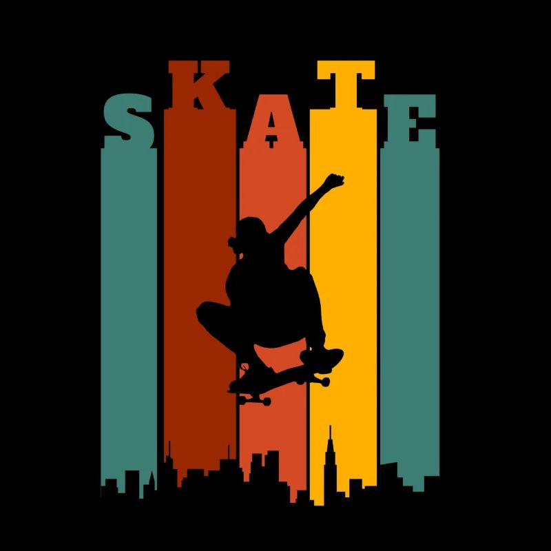 Skateboarder Retro