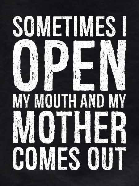 sometimes I open my mouth
