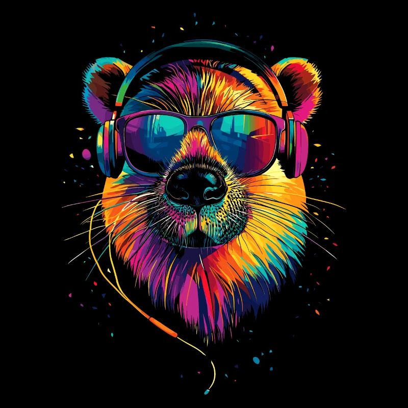 Castor Motif Castor Chuchoter Rongeurs Mignon Castor