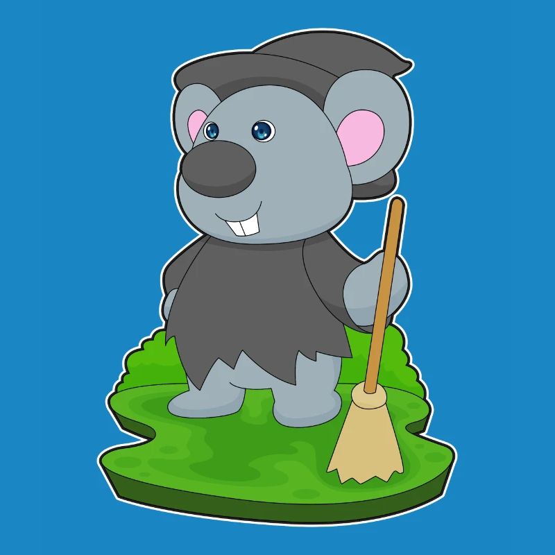 Mouse Witch Broom