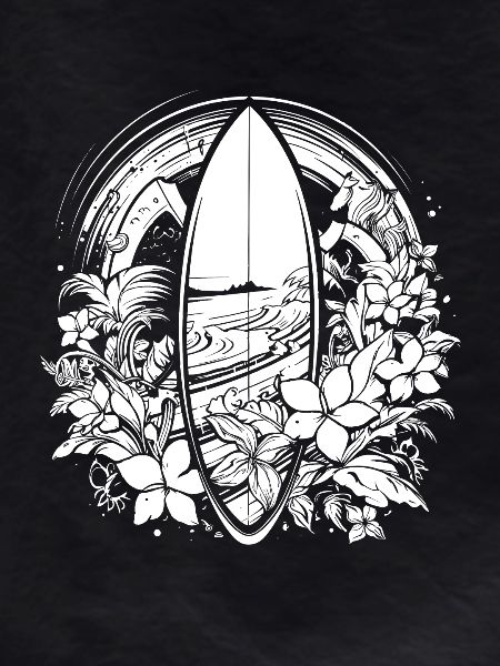 Surfboard Comic Style