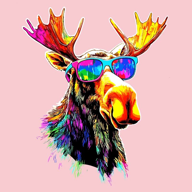 Elch Moose Elchbulle Geweih Hirsch Wilde Elche