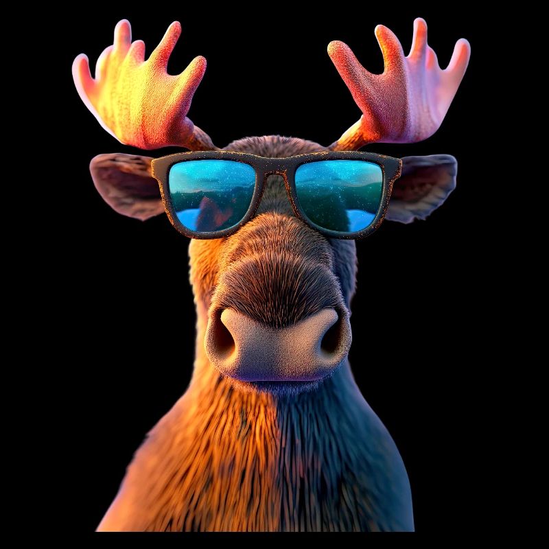 Elch Moose Elchbulle Geweih Hirsch Wilde Elche