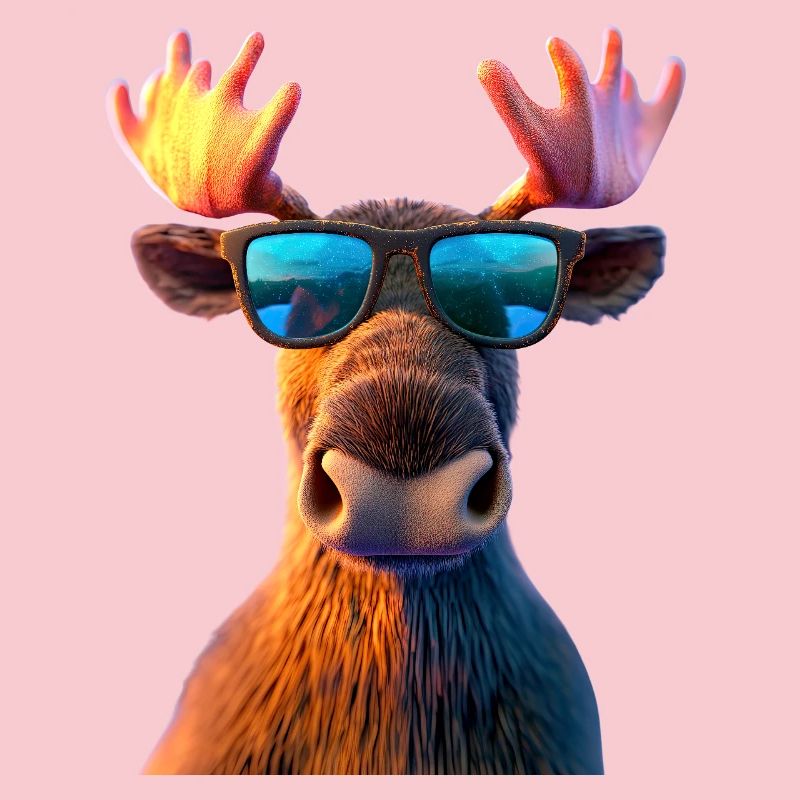 Elch Moose Elchbulle Geweih Hirsch Wilde Elche