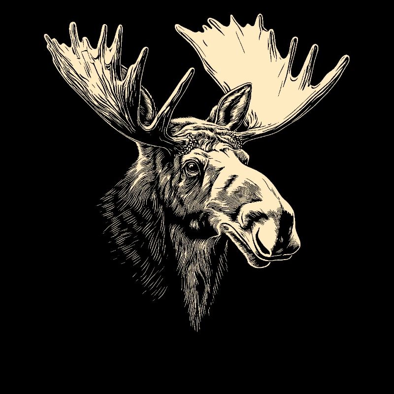 Elch Moose Elchbulle Geweih Hirsch Wilde Elche