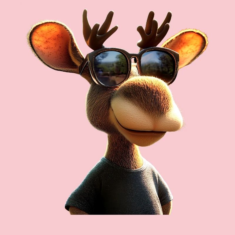 Elch Moose Elchbulle Geweih Hirsch Wilde Elche