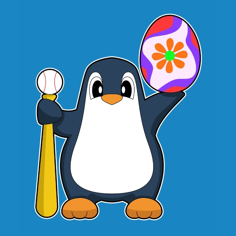 Penguin Easter Baseball