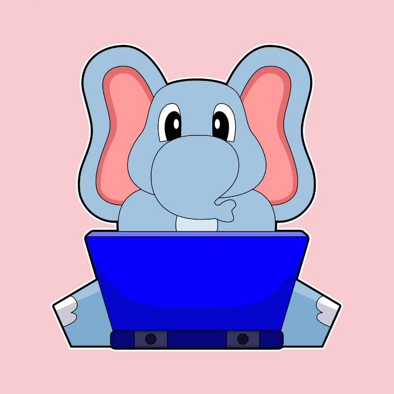 Ordinateur portable éléphant