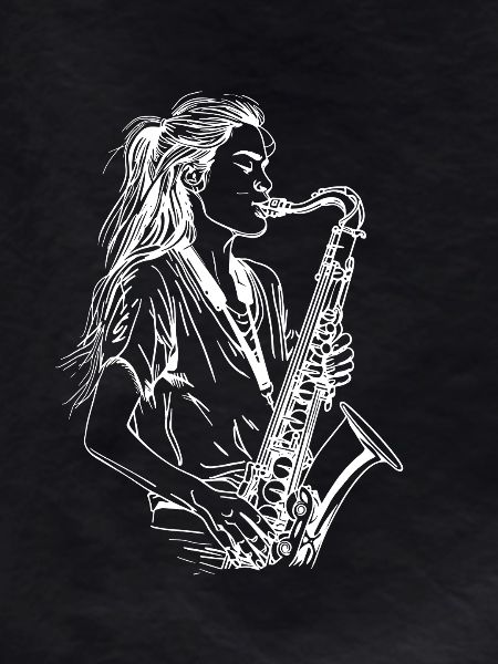 Female saxophonist