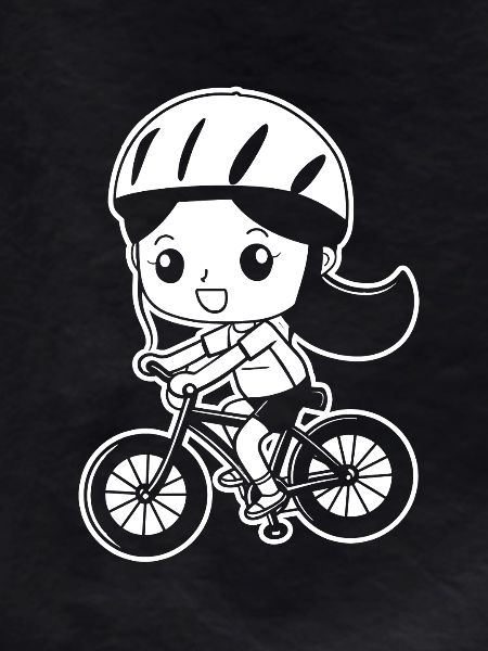 Cyclist Comic Style