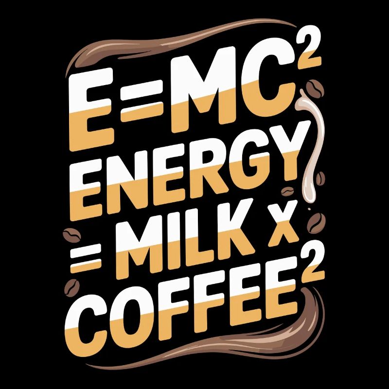 E=MC2 Physique Dicton Caféine Nerd Énergie Café