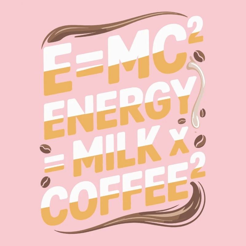 E=MC2 Physics Saying Caffeine Nerd Energy Coffee