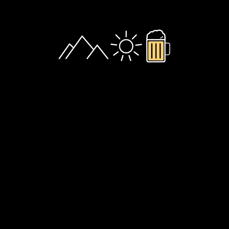 Berge Sonne Bier – Minimal Outdoor Design Dunkel