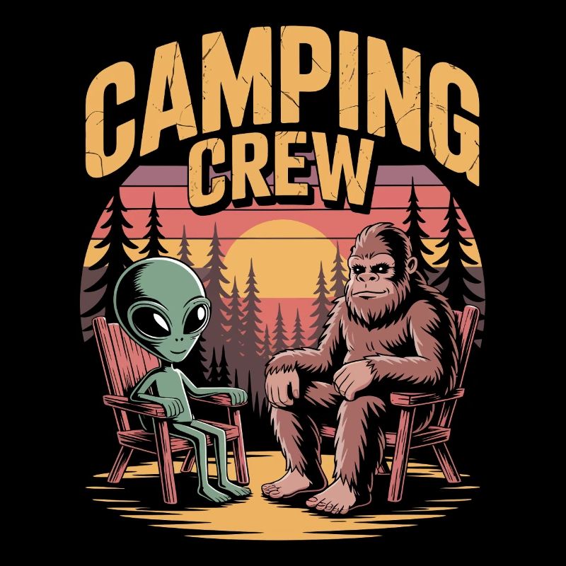 Drôle de Bigfoot et de camping extraterrestre