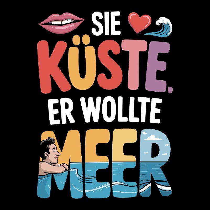 Sie Küste Er Wollte Meer Strand Liebe Welle Surfer