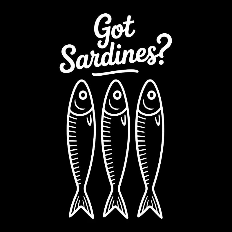 Sardinen Illustration mit Humor