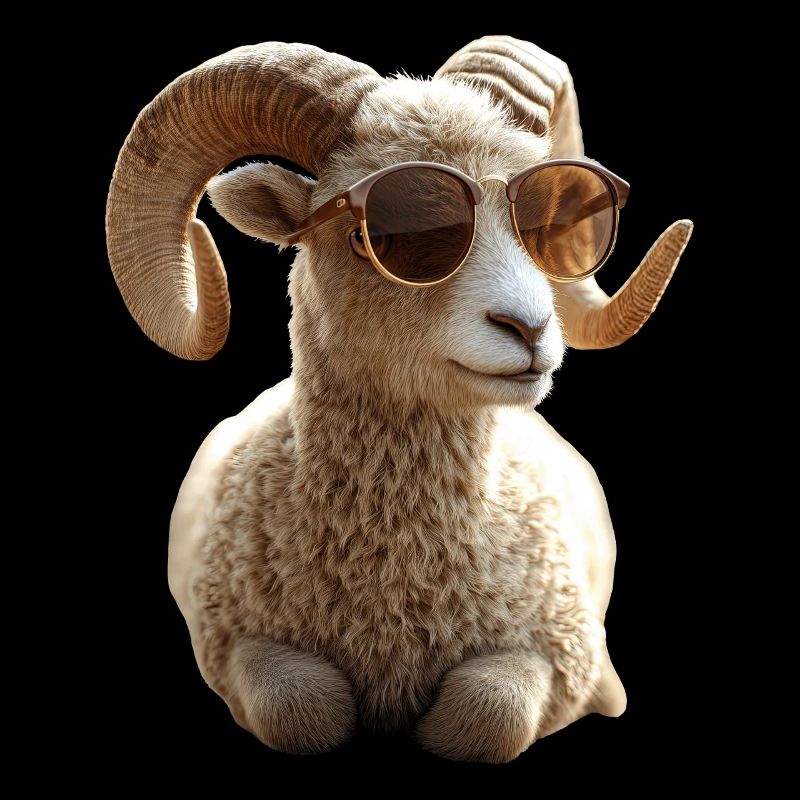 Widder Mufflon Aries Wilde Schafe Männliches Schaf
