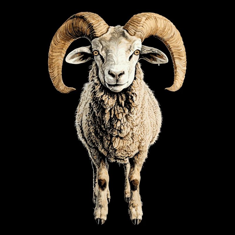 Widder Mufflon Aries Wilde Schafe Männliches Schaf