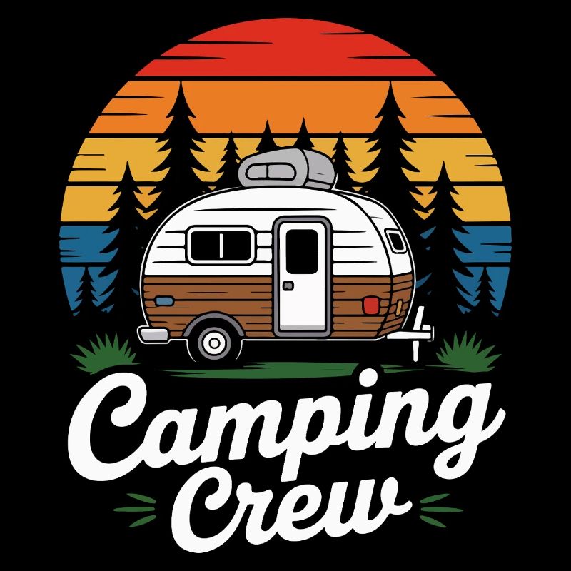 Caravane d’équipage de camping rétro