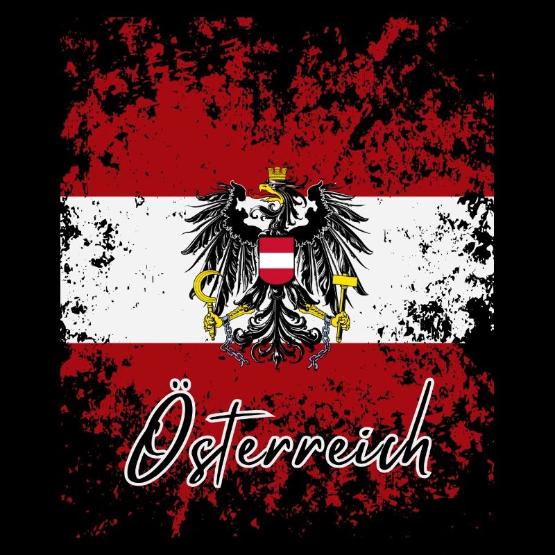 Drapeau du grunge autriche, j’adore l’Autriche