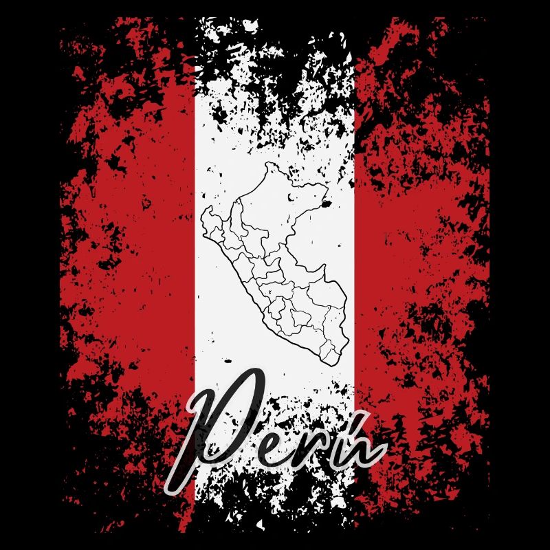 J'aime le Pérou, le drapeau péruvien