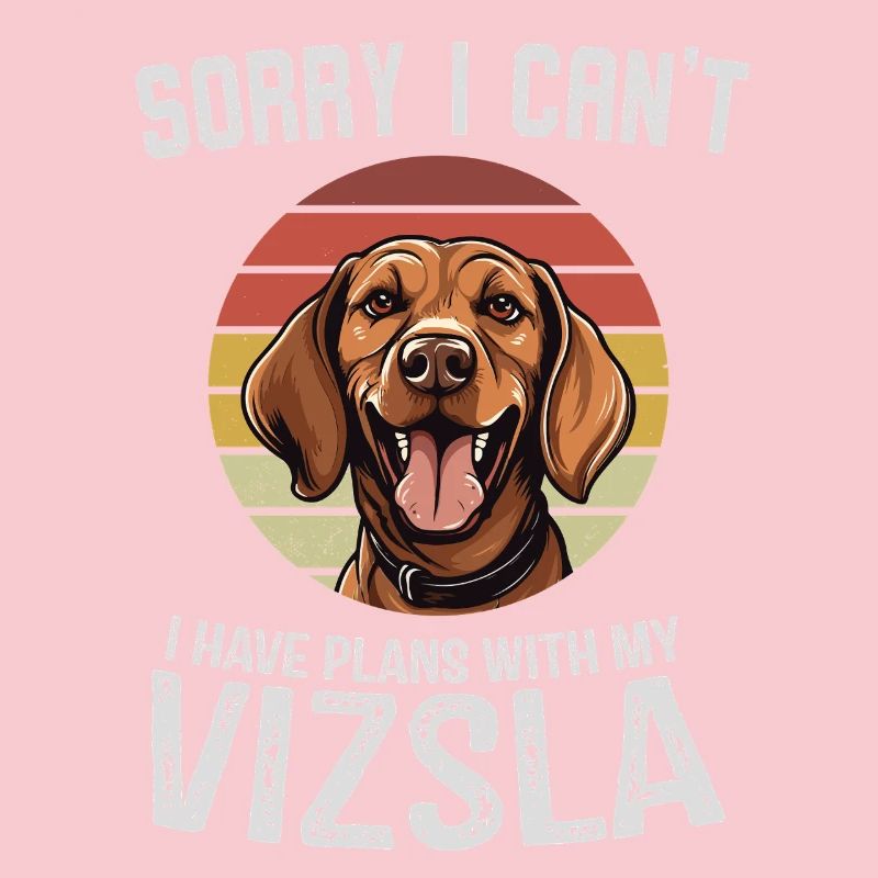 Amicable Dog with Retro Sunset Design
