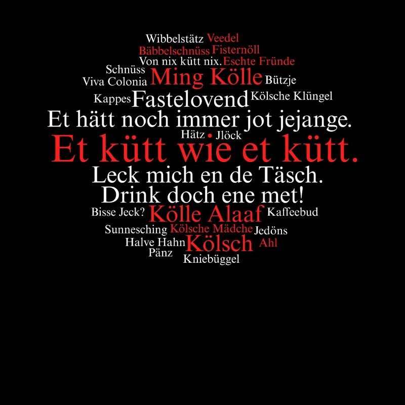 Cologne Kölsch Nuage de mots Carnaval de Cologne Alaaf Kölle