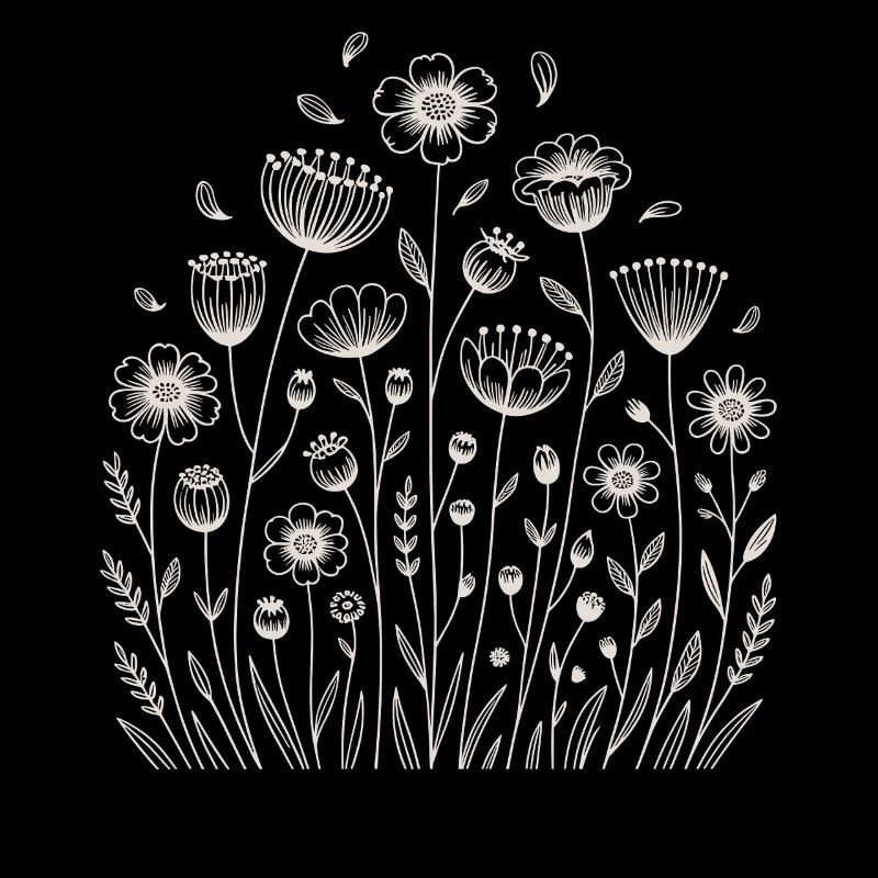 Verspieltes Blumenmuster
